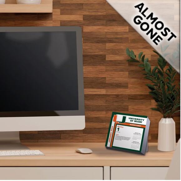 University of Miami Hurricanes 2024 Desk Calendar great gifts UM 305 well made - Picture 5 of 9